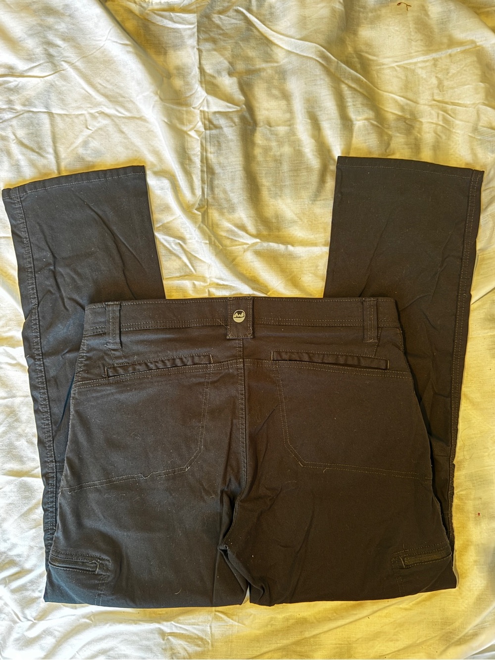Men's Black Stretch Utility Pants - Classic Straight Fit
